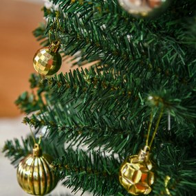 Homcom choinka jodła 180 cm ze stojakiem z tworzywa, 390 igieł, zielona | Aosom PL