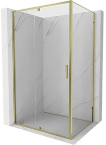 Mexen Exo kabina prysznicowa uchylna 135 x 120 cm, transparent, złota - 819-135-120-50-00