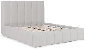 Szare tapicerowane łóżko chmurka 5 rozmiarów E5-M05