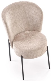 Krzesło tapicerowane tkanina beżowy K590