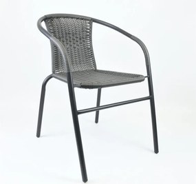 Krzesło bistro ogrodowe, składane, szare