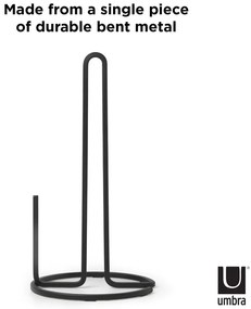 Czarny stalowy stojak na ręczniki kuchenne ø 17 cm Squire – Umbra