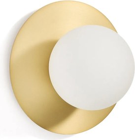 Kinkiet w biało-złotym kolorze ø 25 cm Brisia – Kave Home