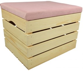 Pufa kufer skrzynia drewniana sosnowa siedzisko 50cm naturalna