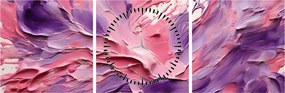 Obraz - Romantyczna abstrakcja (z zegarem) (90x30 cm)