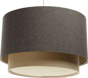 Lampa wisząca ERUTAN DOUBLE RATTAN 50 szara/beżowa