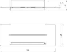 Półka łazienkowa pod prysznic DA809 ze stali nierdzewnej