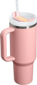 Brzoskwiniowy termos ze stali nierdzewnej ze słomką 1,18 l Quencher H2.O FlowState™ Tumbler Peach Rose – Stanley