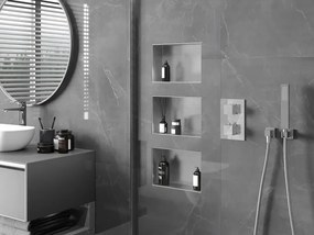 Mexen X-Wall-NR półka wnękowa bez kołnierza 30 x 20 cm, inox - 1911302010
