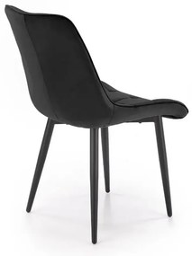 Krzesło tapicerowane K580 VELVET czarne HALMAR