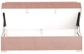 Różowe łóżko dziecięce ze schowkiem i materacem 90x200 cm Chill – Ghado