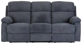 Kanapa 3-osobowa TOLZANO z tkaniny, z funkcją relax – kolor antracytowy