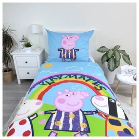 Bawełniana fluorescencyjna pościel dziecięca jednoosobowa 140x200 cm Peppa Pig – Jerry Fabrics