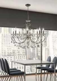 Żyrandol ośmioramienny w stylu glamour K154 C6-D48