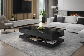 Stolik kawowy Tora 120x60 cm, kolor czarny połysk