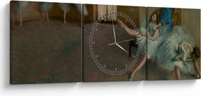 Obraz - Edgar Degas, Before the Ballet, reprodukcje (z zegarem) (90x30 cm)