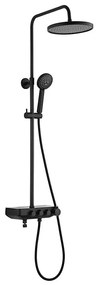 Aqualine - Zestaw prysznicowy z baterią i dodatkowy mini kran FARRAO matowy czarny