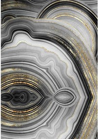 Szare/w kolorze złota dywaniki łazienkowe zestaw 2 szt. 60x100 cm CT – Foutastic