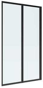 Parawan nawannowy składany z metalu w stylu industrialnym - Czarny mat - 80 x 140 cm - DISTRICT