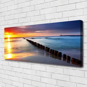 Obraz canvas Blask Słońca na Morskiej Tafli