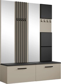 Masseno Garderoba MODULO 161,2/204/40 cm do Przedpokoju Nowoczesna Kaszmir