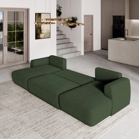 Masseno Narożnik SENTUM z funkcją spania i pojemnikiem na pościel Narozniki U, Rozkładana sofa - Zielony, NOW OR NEVER 37
