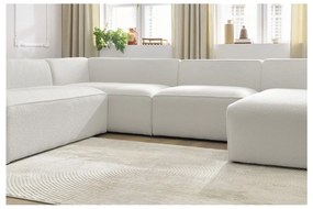 Biały narożnik modułowy z materiału bouclé (lewostronny/w kształcie litery U) Megeve – Bobochic Paris