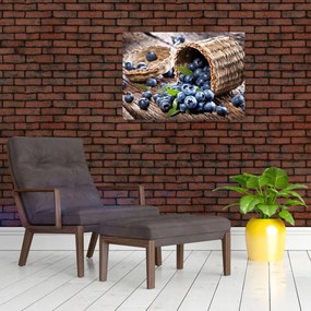 Obraz na szkle - Soczyste jagody (70x50 cm)