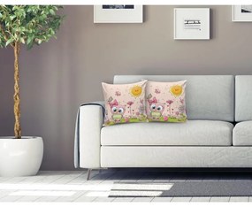 Dziecięca poszewka na poduszkę 43x43 cm Pink Owl – Mila Home