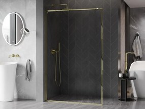 Mexen Kioto-F L ścianka prysznicowa Walk-in z ramką 50 x 202 cm, transparent 8 mm, złota - 800-050-174-50-00