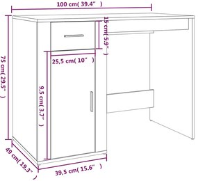 Biurko komputerowe beton H0-F35