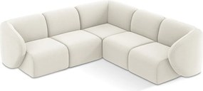 Beżowy aksamitny narożnik Lani – Makamii