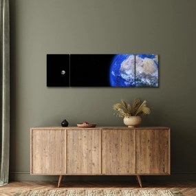 Obraz Księżyca i Ziemi (170x50 cm)