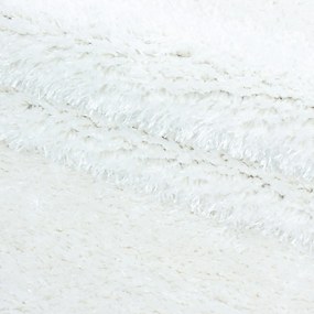 Dywan shaggy poliestrowy Brilliant Biały 140 cm x 200 cm
