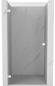 Mexen Lunar-B drzwi prysznicowe uchylne lewe 60 cm, transparent, białe - 832-060-000-20-00-L