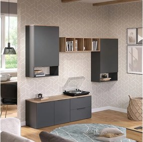 Szafka ścienna antracyt 80x40x50 wido