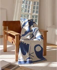 Niebieski koc 165x200 cm Lino – noo.ma