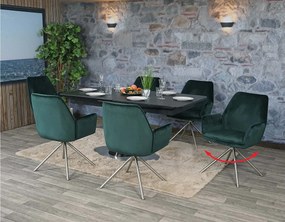 Krzesło do jadalni MCW-G67 (zestaw 6 sztuk),  zielony, stal nierdzewna