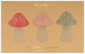 Świece zestaw 3 szt. Mushroom – Meri Meri