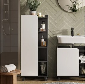 Szafka Midi antracyt/biały 50x35x128 karen