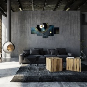Obraz - Złote kółka (125x70 cm)
