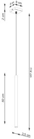 Lampa wisząca PASTELO 1 ochra czerwona SOLLUX  LIGHTING