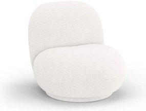 Biały fotel z materiału bouclé Chuck – Micadoni Home