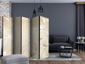 Parawan dwustronny Abstrakcje 225x172 cm 5-częściowy biały ARTGEIST B