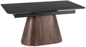 Nowoczesny rozkładany stół czarny + orzech Z7-R85