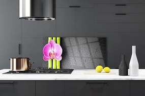 Panel Szklany do Kuchni Duet Bambusa i Orchidei