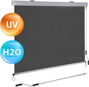 Roleta pionowa zwijana AW-038 - markiza na okno, drzwi balkonowe, tarasowe, antracyt