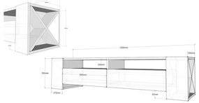 Stolik pod telewizor Sosruko Biały