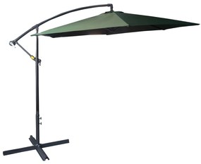 Parasol ogrodowy boczny 3 m zielony PATIO