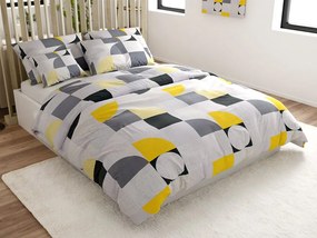 PrzytulneMieszkanie.pl PrzytulneMieszkanie.pl Pościel z kory z bawełny Renforcé GEOMETRIES kremowa Rozmiar pościeli: 70 x 90 cm | 140 x 200 cm